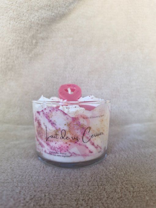 Bougie lait de riz, Cerisier 