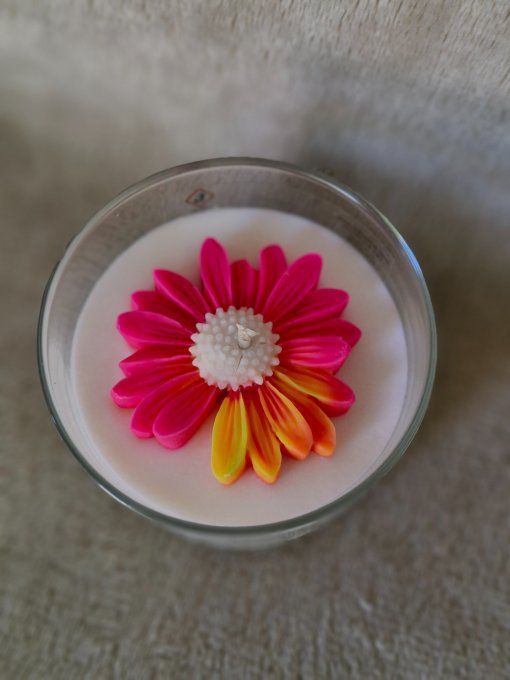 Bougie fleur de coton 