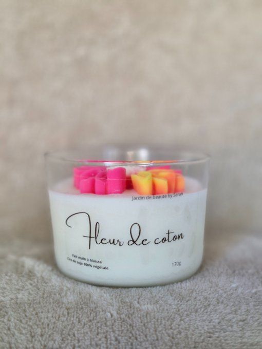 Bougie fleur de coton 