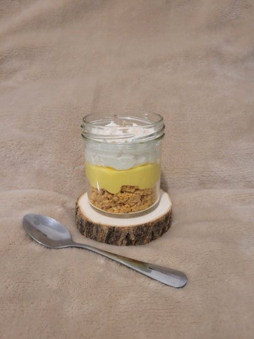 Bougie pot citron meringué