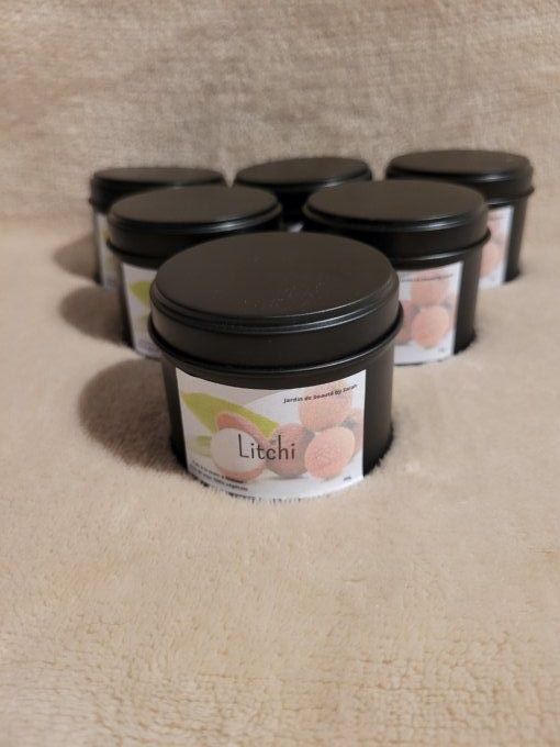 Bougie pot litchi et aventurine 