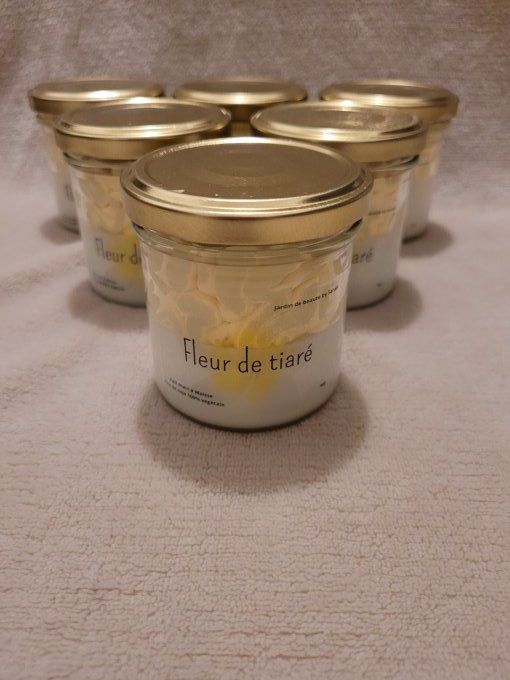 Bougie pot fleur de tiaré