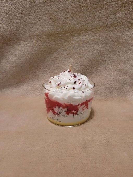Bougie buche Framboise Passion